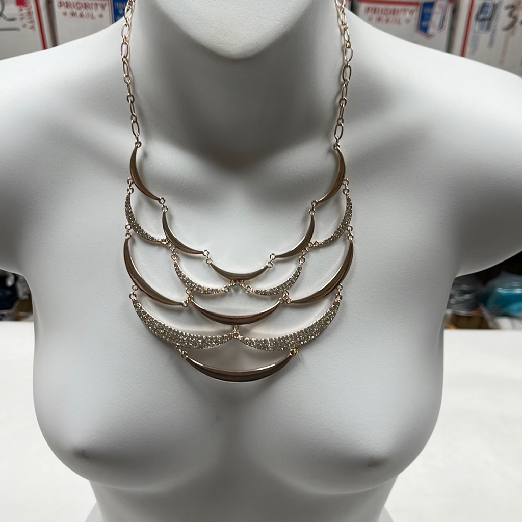 Nwt Guess/Marciano Rhinestones/Rose Gold Necklace